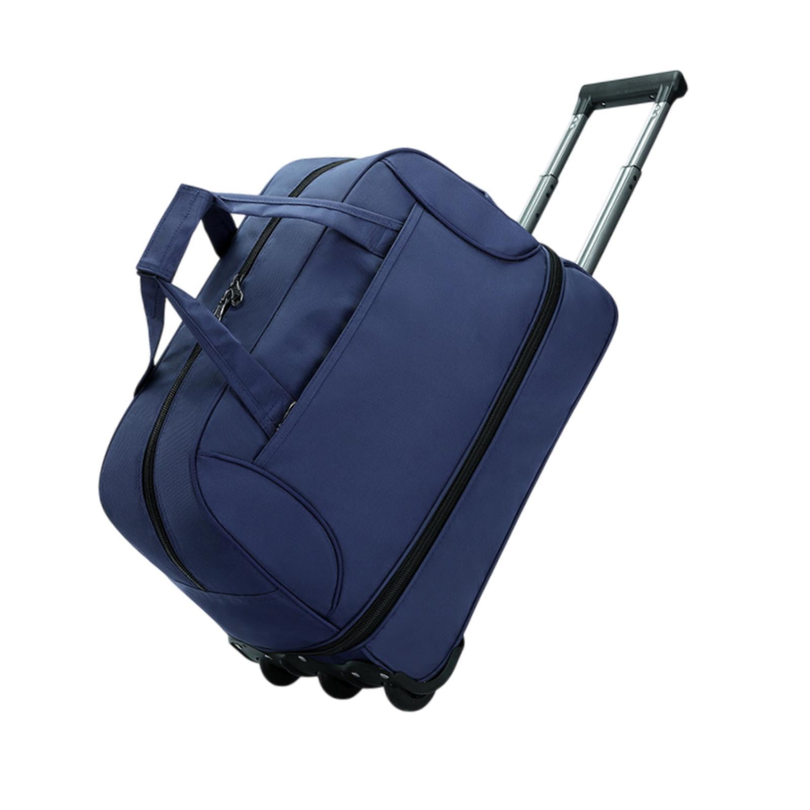 Wzmzjy Rolling Duffel Bag with Wheels Handbag Multifunctional Large Capacity Storage Blue