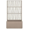 thumbnail image 3 of vidaXL Garden Planter with Trellis Light Brown 31.5"x14.2"x55.1" PP, 3 of 8