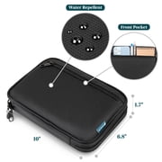 PAVILIA Travel Cord Organizer, Electronic Organizer Travel Case, Tech Organizer Travel Case, Cable Organizer Travel Storage, Small Charger Cord Bag Pouch, Travel Accessories Tech Gifts for Men, Black