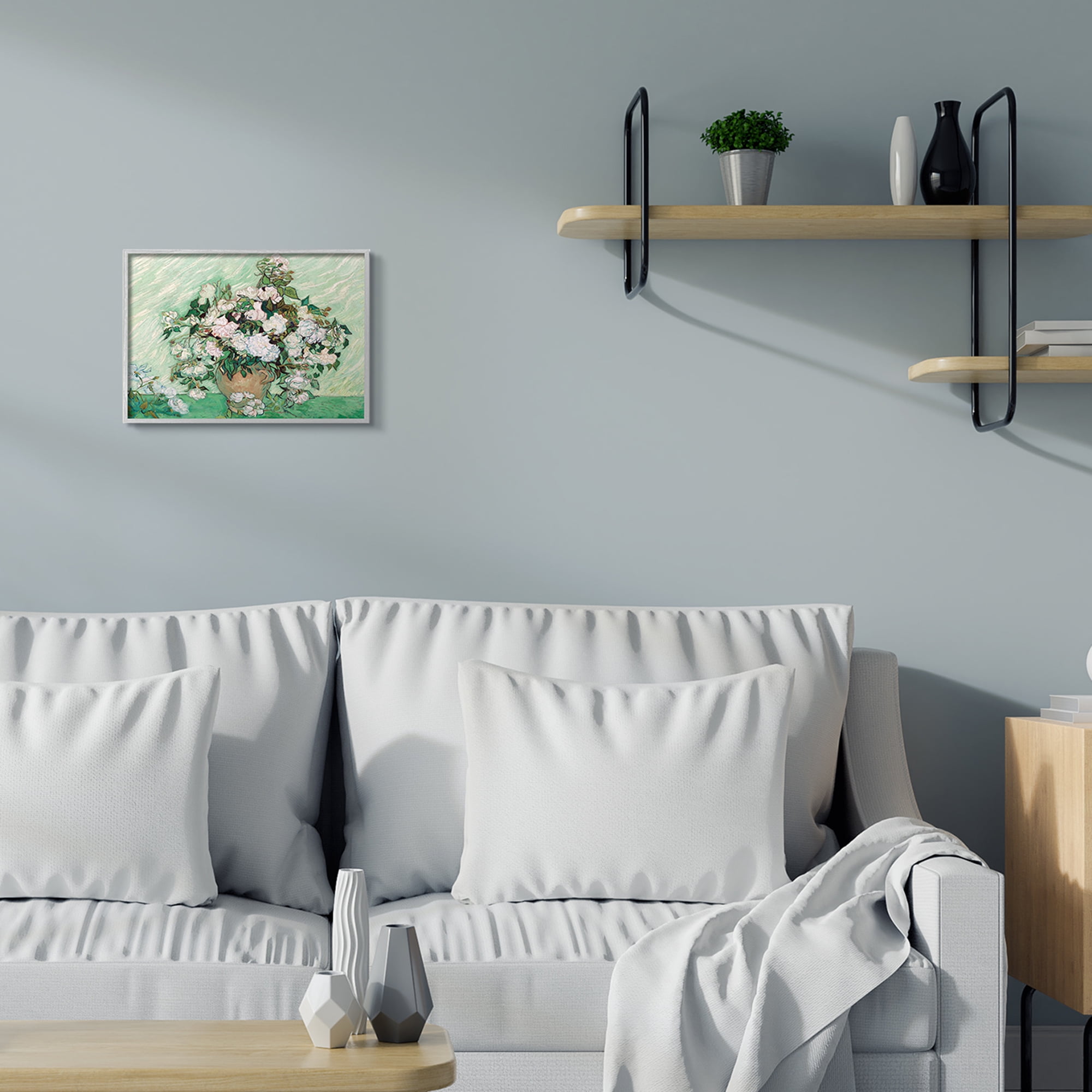 Stupell Industries Impressionist Arrangement of Chrysanthemums Traditional Painting,11 x 14,Designed by Vincent Van Gogh