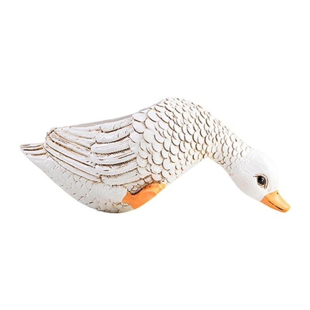 Maceta con forma de animal para jardín, contenedor multiusos para plantas, centro de mesa de resina con forma de animal Pato