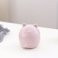 thumbnail image 3 of Porcelain Mini Pink Cat Figurine - Cat Statue Sculpture Collectible Animal Cat Kitty Figurine for Living Room, Bedroom Table Shelves Gifts for Cat Lovers, Wedding, Housewarming, 3 of 4