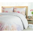 thumbnail image 4 of Ambesonne Shabby Flora Duvet Cover Sets, Pale Pink Roses, 2-Queen, Pale Pink Hot Pink, 4 of 6