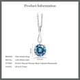 thumbnail image 5 of Gem Stone King 10K White Gold Pendant Vivid Persian Blue Round 1.00cttw Moissanite, 5 of 5