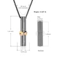 thumbnail image 2 of Cylinder Urn Pendant Keepsake Nacklace Cremation Jewelry for Ashes Holder Infinity Circle of Life Urn Pendants with Chain Memorial Jewelry - Toghther & Forever / In Loving Memory, 2 of 6