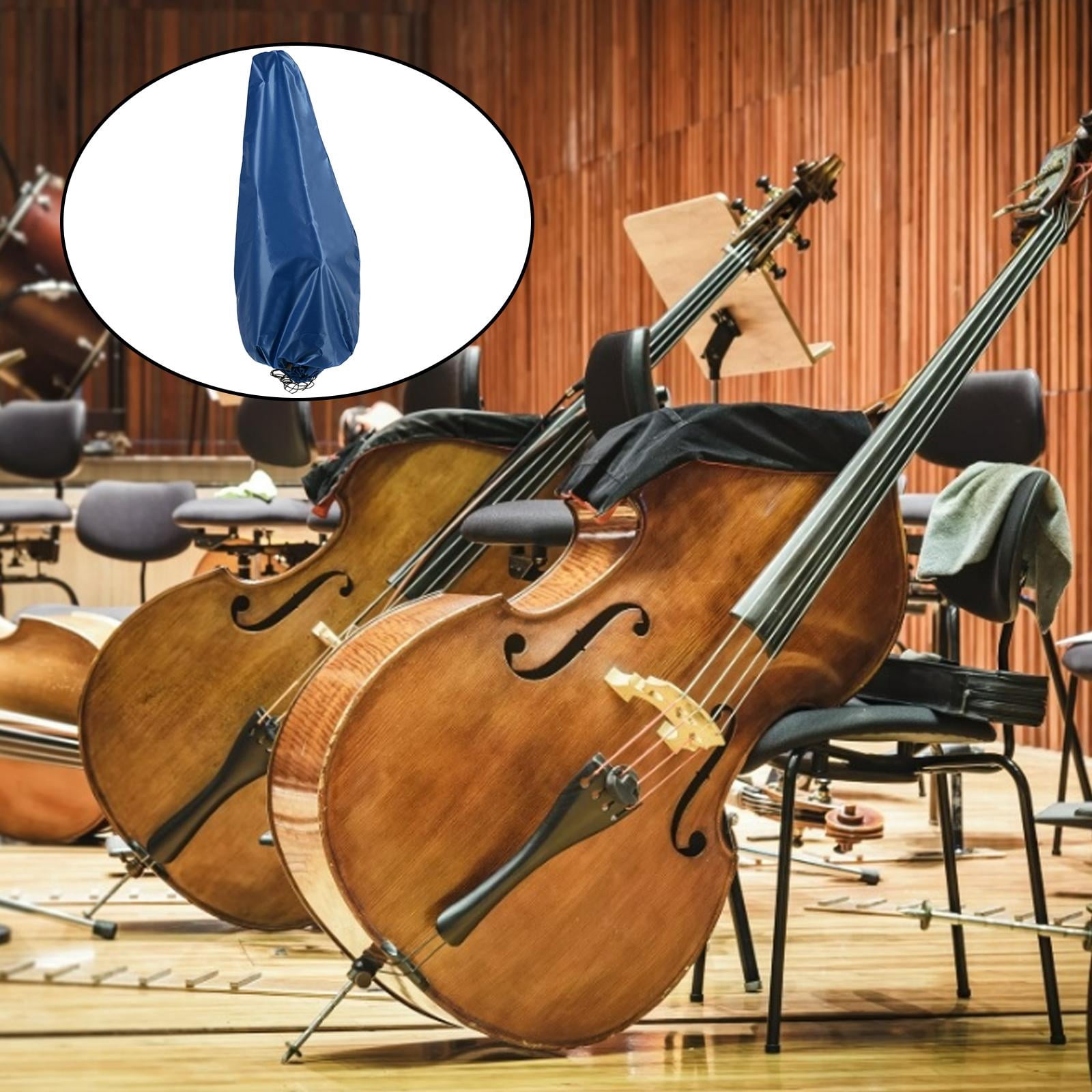 Cloth cello dust cover cello bag protective bag drawstring design dust Satin Fabric