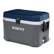 Igloo MaxCold 54 qt Hard Ice Chest Cooler, Blue Gray
