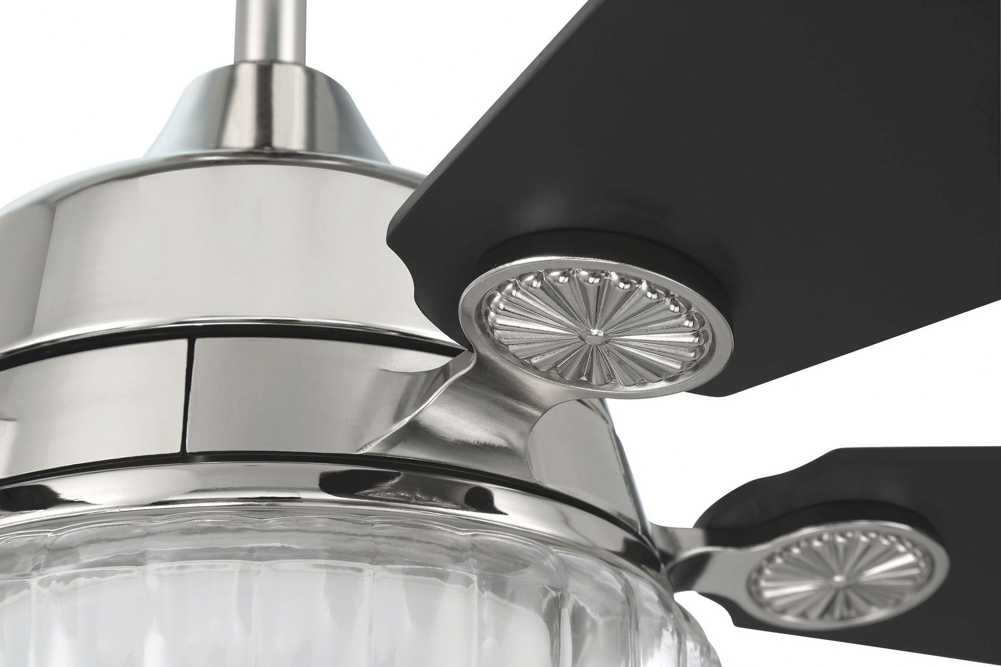 CHS52PLN5 Craftmade Lighting Chandler - 5 Blade Ceiling Fan with Light Kit In Traditional Style-16.37 Inches Tall and 52 Inches Wide-Polished Nickel