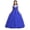 E261-Blue, variant on hengsof Girls Fashion Floral Print Solid Sleeveless Round Neck Mesh Dress Sweet Flower Girl Formal Gown for Wedding Party 4-14 Years