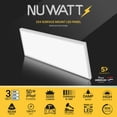 thumbnail image 2 of NUWATT 2 Pack, 2x4 LED Flat Panel Light, 120-277V, 3CCT 3000K/4000K/5000K Selectable, 5000LM, 50W, Internal Driver, Dimmable 0-10V, Edge-Lit Panel, 2 FT x 4 FT Surface Mount Ceiling Lights, 1" Thick, 2 of 9