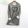 thumbnail image 4 of Birdeem Chemise Décontractée à Manches Régulières Imprimée Mode pour Femmes Hiver Ample Vacances Col Rond, 4 of 12