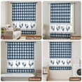 thumbnail image 6 of Farmhouse Blue Plaid Sheer Curtains 54 Inches Long, Vintage Country Cock Checkered Light Filering Curtains, Breathable Simi Curtain Privacy Drapes for Kitchen Bathroom Small Window Treatment, 6 of 9
