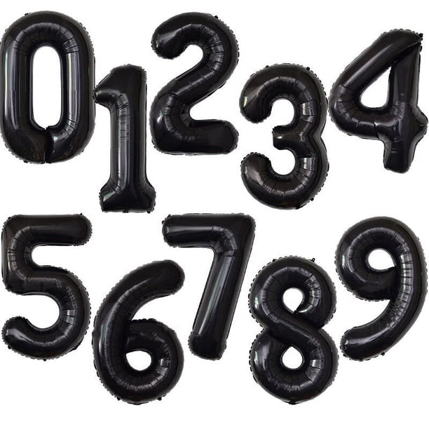 Globos de aluminio con números para niños y adultos, globo de helio con figuras de Números de Oro rosa y plata, decoración de cumpleaños y boda, suministros para fiestas, 32/40 pulgadas