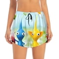 thumbnail image 4 of Lsque Pikmin Printed Women's Running Shorts with Liner Pockets,Elastic Quick Dry Workout Athletic Gym Yoga Shorts,Womens High Waist Shorts-XX-Large, 4 of 9