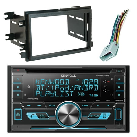 Car Audio Usb Kenwood DPX503BT Double-DIN Bluetooth CD AM/FM USB Car Audio Receiver, Scosche FD1426B Dash Kit Install Kit, w/ FD23B Radio Wire Harness (2004-Up Select Ford) ()