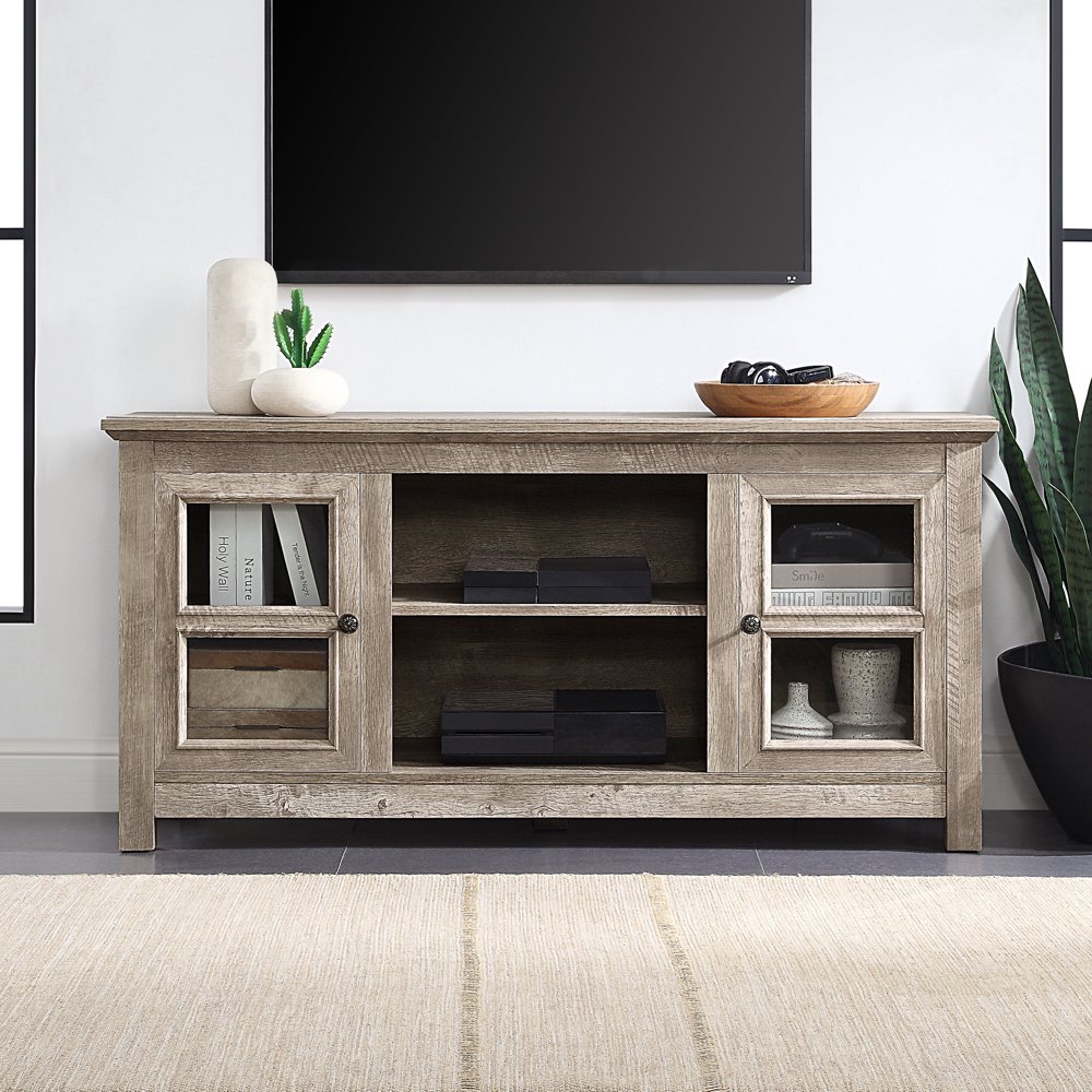 BELLEZE 50" Farmhouse Wood TV Console For TV's up to 55" Living Room