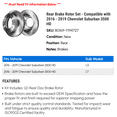 thumbnail image 2 of Rear Brake Rotor Set - Compatible with 2016 - 2019 Chevy Suburban 3500 HD 2017 2018, 2 of 2