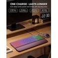 thumbnail image 4 of Wireless Keyboard and Mouse Combo, Rechargeable RGB Backlit with Light Up Letters, for Mac, Windows, PC & Laptop, Berry Red, 4 of 8