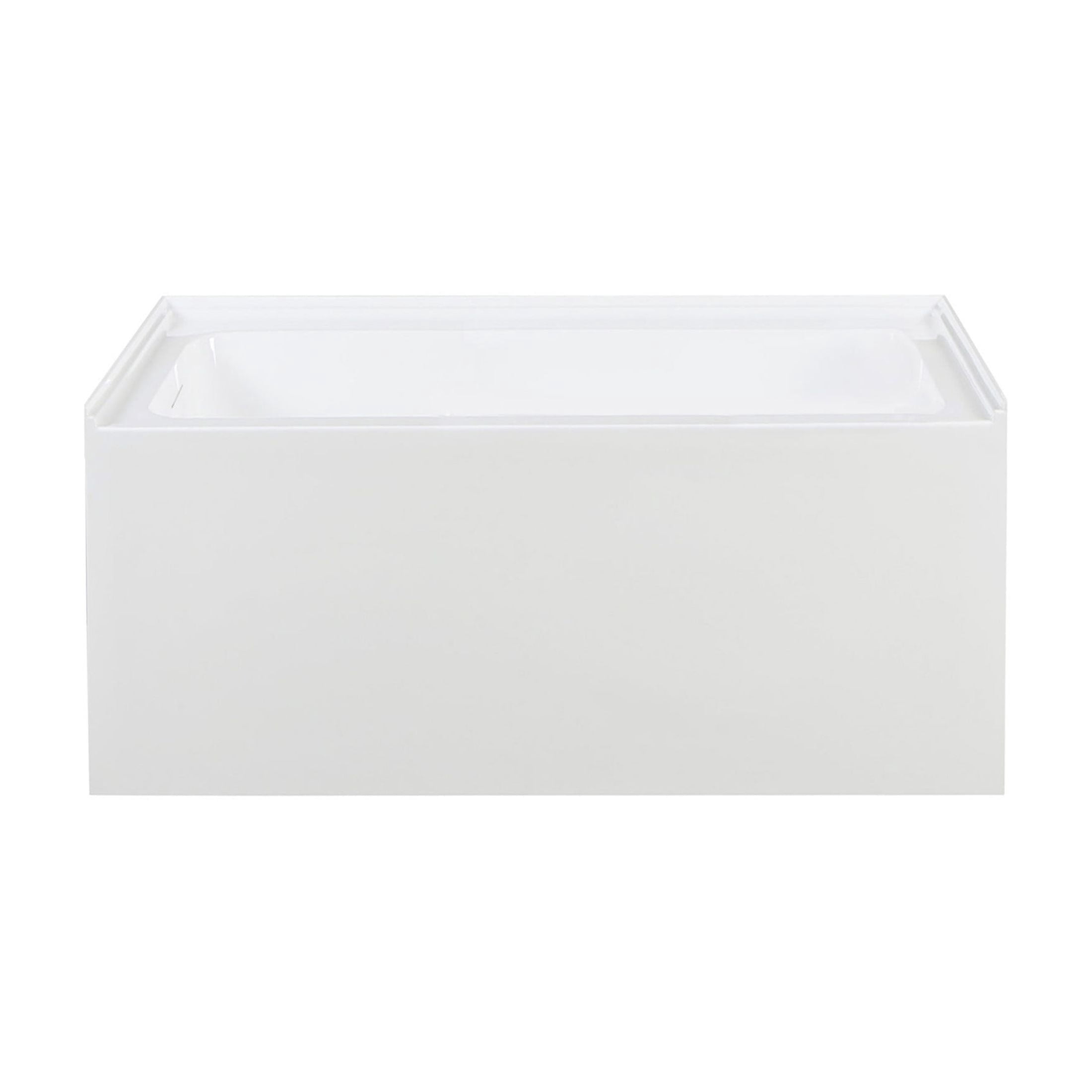 Voltaire 48 x 32 Skirted Left Drain Soaking Apron Bathtub in Glossy White with Integrated Overflow, Drain Included