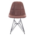 thumbnail image 4 of Porthos Home Mid-century Modern Faux Leather Upholstered Dining with Unique Eames Style Eiffel Metal Legs, Easy Assembly, 4 of 6