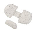 thumbnail image 4 of Almohadas para dormir de lado durante el embarazo, en forma de U, soporte suave, con estampado floral, ergonómicas, de cuña, color gris, 4 of 14