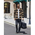 thumbnail image 3 of COOFANDY Men's Flannel Shirts Casual Button Down Plaid Shirt Jacket Long Sleeve Fleece Shacket with Pockets, 3 of 6
