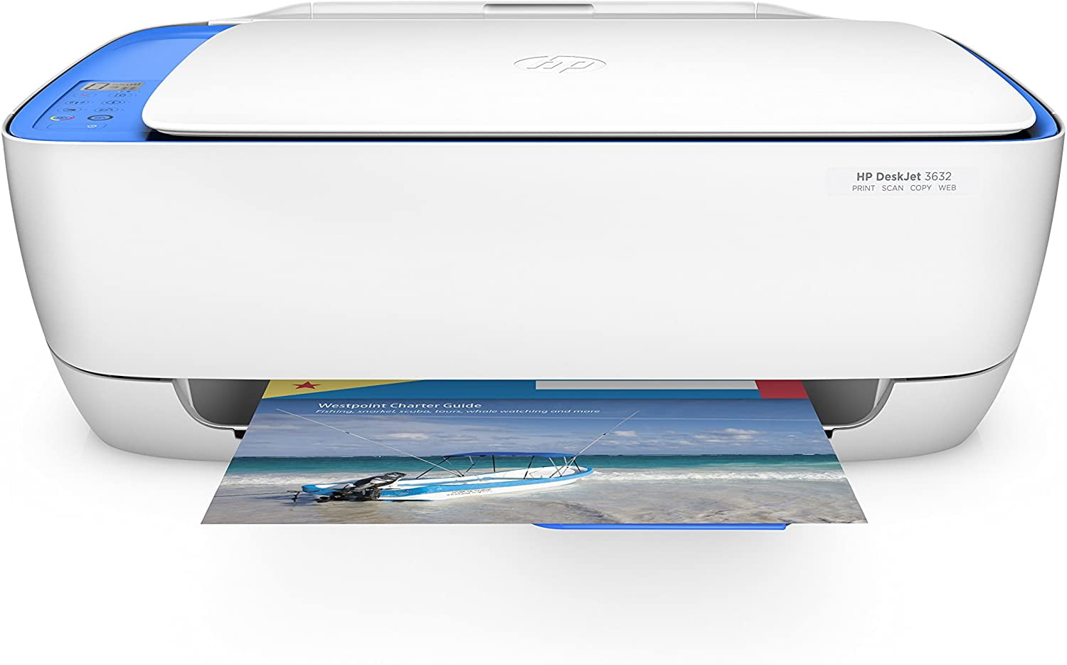 Pato Medicina Forense arrastrar HP DeskJet 3632 All-in-One Wireless Printer Print Copy Scan NO INK (Blue) -  Renewed - Walmart.com