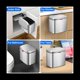 thumbnail image 4 of Contenedor de Abono Colgante de Acero Inoxidable, de Basura Montado en la Pared de 1,05 Galones con Tapa, de Basura para de Puerta de Gabinete de Cocina, 4 of 5