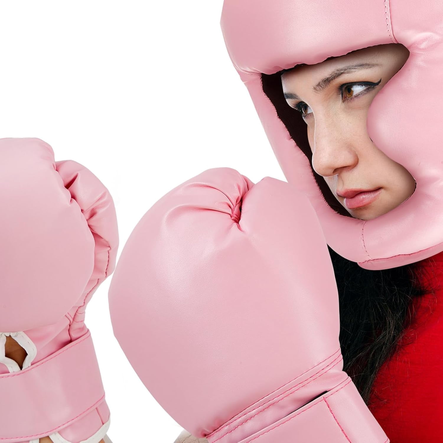14-piece boxing set includes 2 pairs of 16-ounce (approximately 453.6 grams) boxing gloves, a helmet, and a face mask for adult and youth beginners training equipment