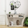 thumbnail image 2 of Giantex 3 Tiers Console Table with Drawer  47'' Wooden Accent Table with Open Storage Shelves, 2 of 8