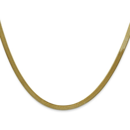 14K Gold 3mm Silky Herringbone Chain 16"