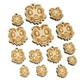 thumbnail image 1 of Cute Bee Shocked Wood Mini Charms Shapes DIY Craft Jewelry - No Hole - 25mm (7pcs), 1 of 7