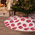 thumbnail image 5 of Rateoe Strawberry Pattern Christmas Tree Skirt with Ties , Christmas Tree Decorations, Farmhouse Christmas Decor Xmas Holiday Decorations-48", 5 of 6