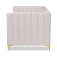 thumbnail image 3 of Baxton Studio Oksana Modern Contemporary Glam and Luxe Light Pink Velvet Fabric Upholstered and Gold Finished Twin Daybed, 3 of 7