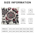 thumbnail image 6 of Abstract Flower&nbsp;Outdoor Decorative Throw Pillow Cover Burgundy Grey Two-Tone Blossom Floral Design Cushion Covers Set of 2 Geometry Modern Square Farmhouse Pillowcase for Home Couch18*18inch, 6 of 6