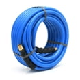 thumbnail image 2 of BluBird Heavy Duty Rubber Air Hose 3/8 in x 50 ft, 300 PSI, 1/4 in MNPT Fittings, Flexible, Oil & UV Resistant, 10 Year Warranty, 2 of 6