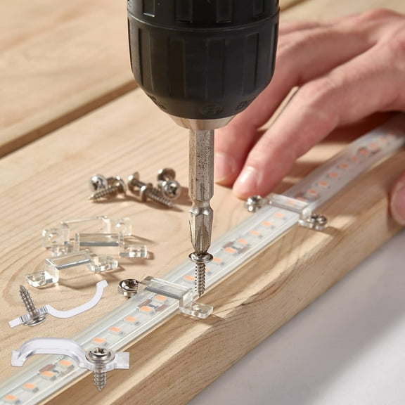 Raindrops 100Pcs Arc-Shaped Nylon Led Light Clips for Easy Installation