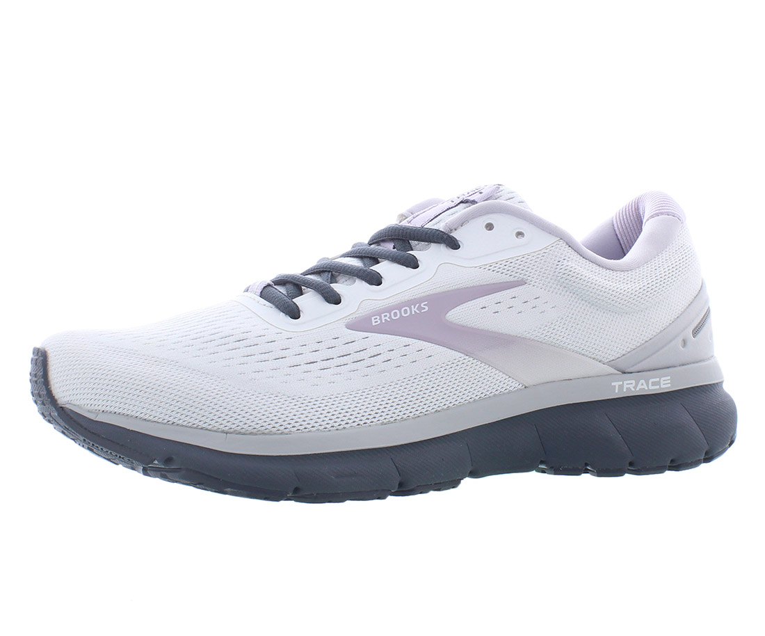 Brooks Trace Womens Shoes Size 11, Color White/Lavender