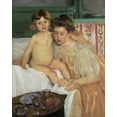 thumbnail image 2 of Cassatt, Mary 26x32 Gold Ornate Wood Framed with Double Matting Museum Art Print Titled - Baby Getting Up From His Nap 1899, 2 of 4
