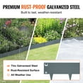 thumbnail image 3 of VEVOR Steel Landscape Edging, 5-Piece Steel Garden Edging, 39-Inch Long x 4-Inch High Strip, Bendable Metal Landscape Edging, 15-Inch Nail Height, 3 of 9