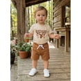 thumbnail image 4 of BemeyourBBs Kids Toddler Baby Boys Birthday Outfit 1 2 3 4 Years Old Birthday Clothes Short Sleeve Letters Print T-shirt with Elastic Waist Shorts Set Baby Boy Summer Hunting Outfit, 4 of 9