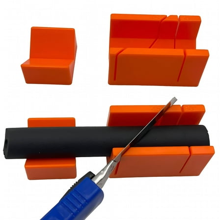 FACEGA Portable Miter Box - 45 & 90 Degree Precision Angle Cuts,Durable Impact-Resistant Plastic Design for Woodworking,Molding,and Trim Projects