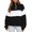 Black, variant on Womens Color-Block Sweatshirts Half Zipper Long Sleeve Striped Pullover Tops Graphic Oversized Pullover Shirts Blue L
