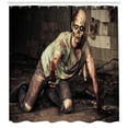 thumbnail image 3 of Ambesonne Zombie Shower Curtain, Scary Bloody Man, 69"Wx75"L, Grey Mint Peach, 3 of 3