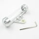 thumbnail image 2 of Sello de soporte cilíndrico de disco impermeable para impuestos de tubo seguro para motocicleta (plata), 2 of 3