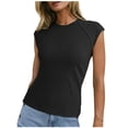 thumbnail image 2 of Débardeurs pour Femmes, Camisole Décontractée Sans Manches, Haut d'Été Coupe Ample à Col Rond, Mélange Polyester Spandex pour Usage Quotidien, 2 of 7