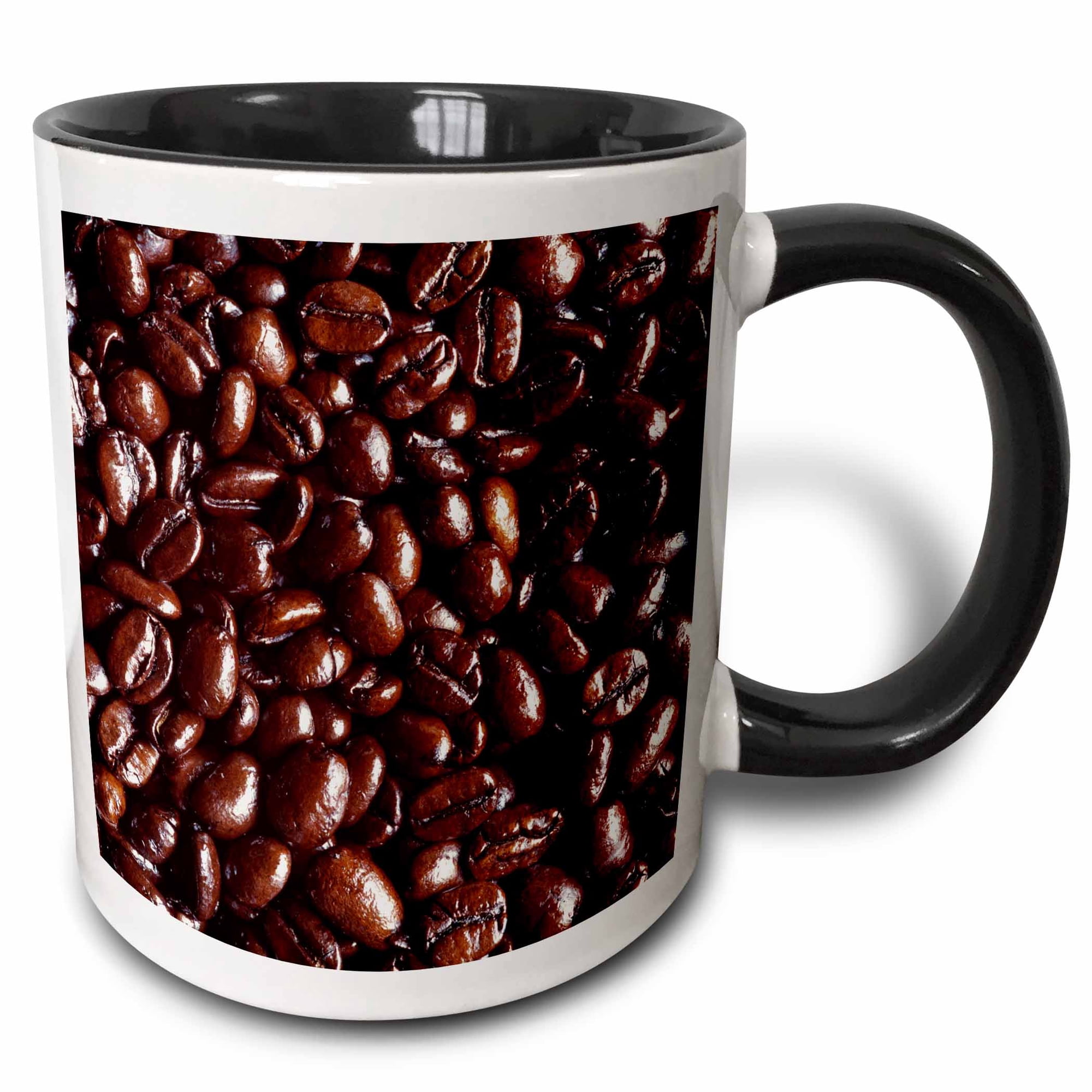 3drose Usa Oregon Bend. Dark Brown Coffee Beans - Us38 Rer0404 - Ric Ergenbright 11oz Two-tone Black Mug