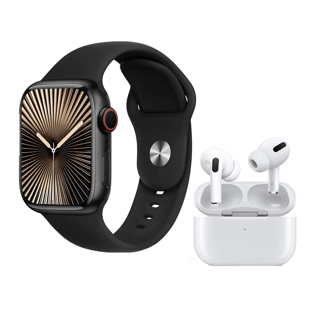 Smartwatch Reloj Inteligente Auriculares Bluetooth 2 En 1 Bluetooth Voz Asistent Eo Safe Imports Negro