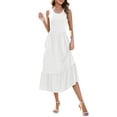 thumbnail image 3 of OutfitShow Summer Maxi Dresses for Women Sleeveless Casual Flowy Tiered Dress Vacation Beach Sundresses with Pockets, 3 of 8