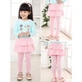 thumbnail image 4 of Xinhuaya Little Girls Leggings with Ruffle Tutu Skirts Kids Footless Tights Pants Fall Winter Clothes 4-10T, 4 of 12